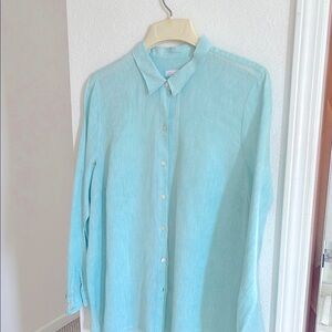 Gorgeous Sea Green Linen Shirt